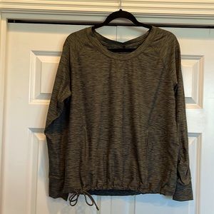 Prana Dark Green Heathered Pullover, M